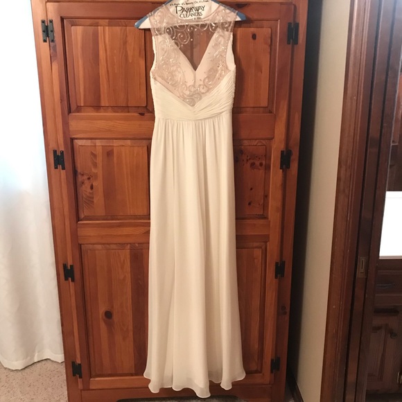 Aidan Mattox White Prom Dress - Picture 5 of 8